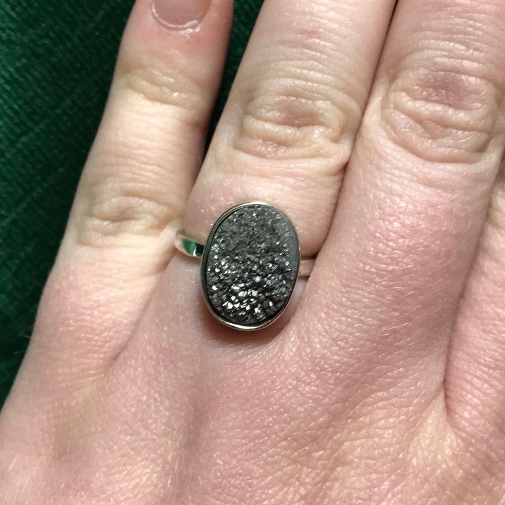 🌻Pyrite Druzy Ring size 8.5